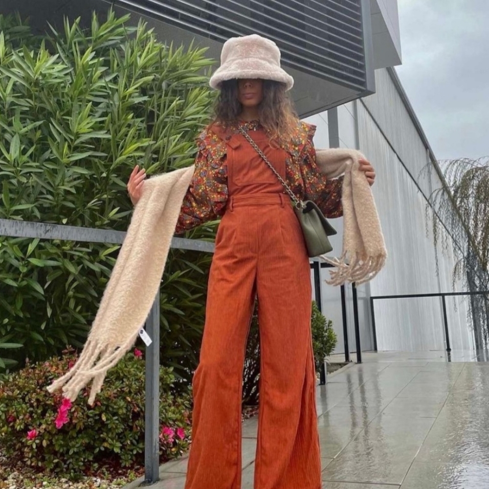 NWT Rust/Orange Corduroy Jumpsuit